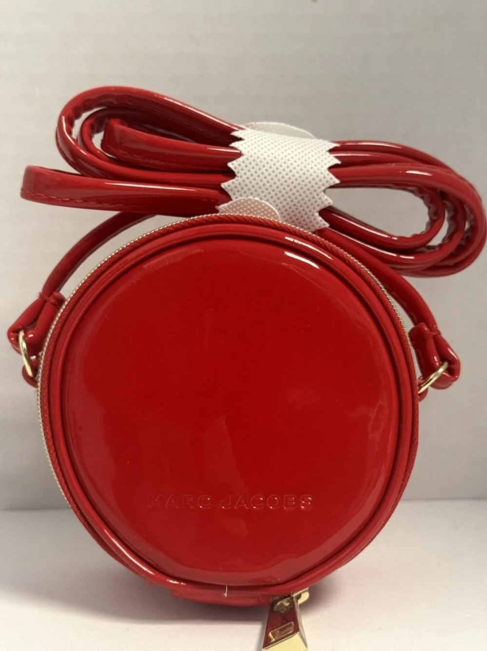 Marc Jacobs Round Mini Crossbody Bag – High Gloss Red Patent Style New